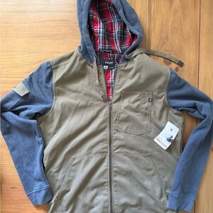 Marmot Men's Two-Tone Hooded Jacket with Plaid Lining